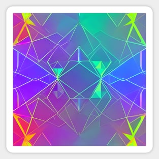 Neon Line Geometric Sticker